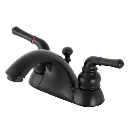 Kingston Brass KB2620B 4-Inch Centerset Bathroom Faucet, Matte Black KB2620B